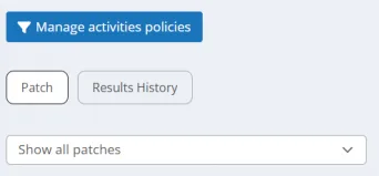 Karty Patch a Results History s filtrem chybějících záplat